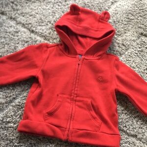 Fleeced hooded jacket